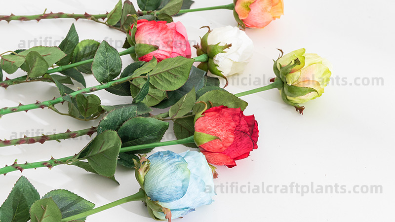 fake flower bouquet bunch of colorful artificial roses