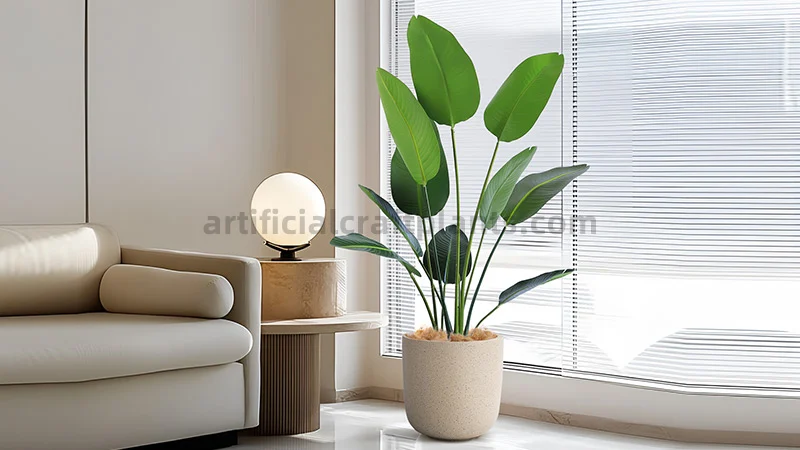 Fake Bird of Paradise Artificial Bird of Paradise Plant in Modern Living Room