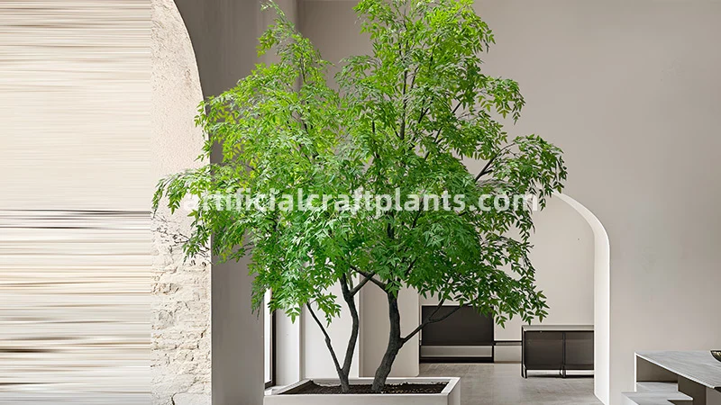 Fake Maple Tree Decor Artificial Green Maple Tree in Modern Interior Space
