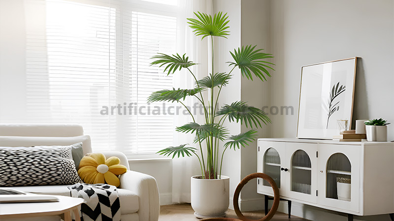 Fiddle-Leaf Fig Decor Lush artificial Fiddle-Leaf Fig tree in modern room