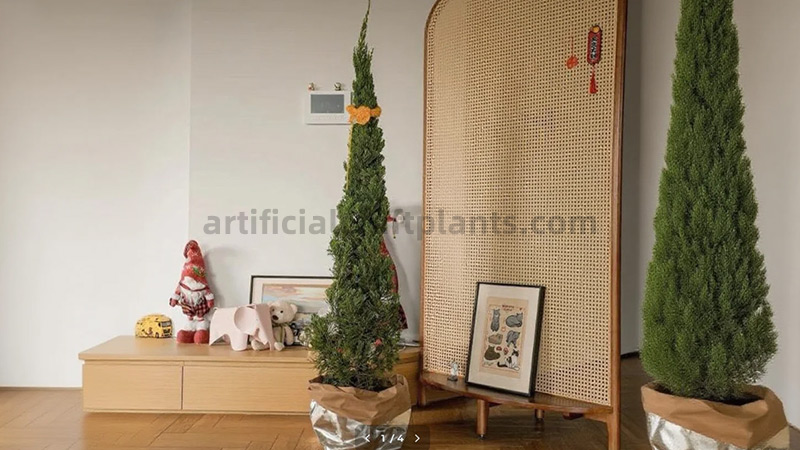 Minimalist Christmas Tree Christmas tree with gold star in minimalist room