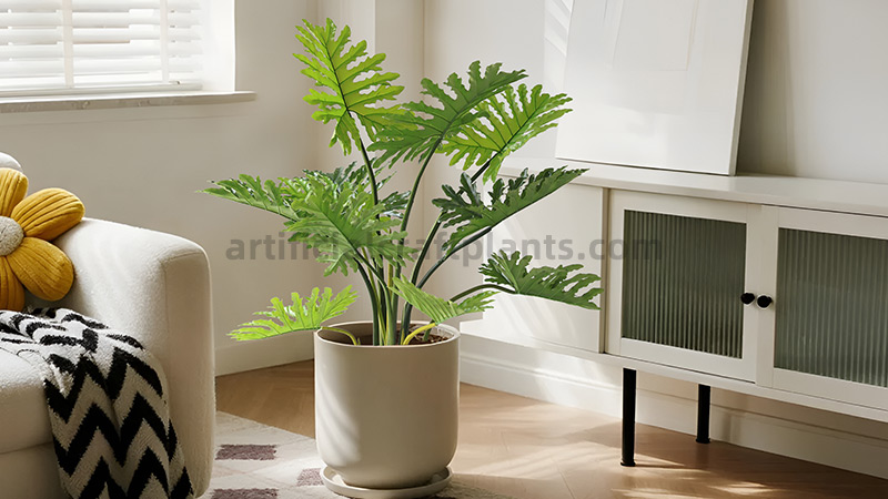 Philodendron Hope Plant artificial philodendron hope plant in a white pot