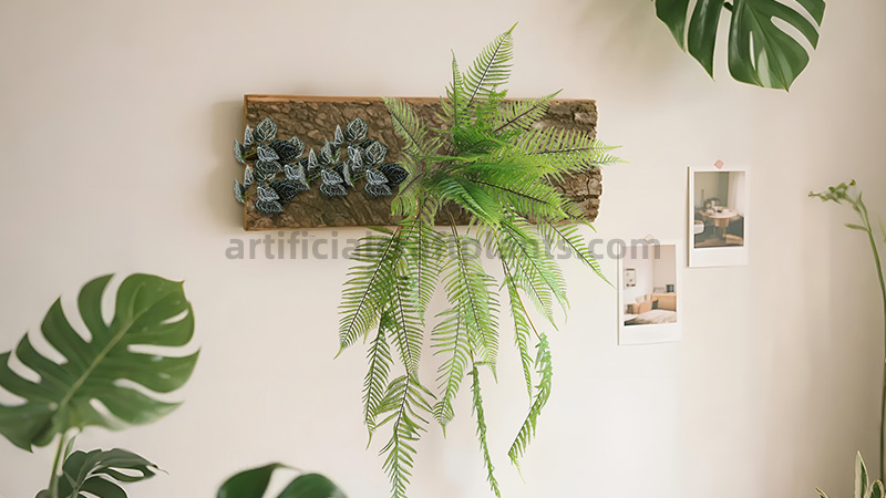 Artificial Wall Decor Wall-mounted artificial fern and plant art