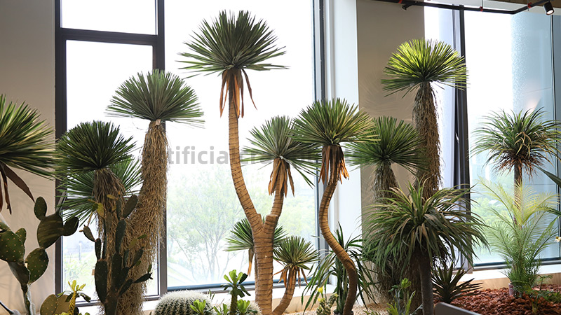 Faux Yucca Trees Realistic large artificial Yucca trees and desert plants arrangement