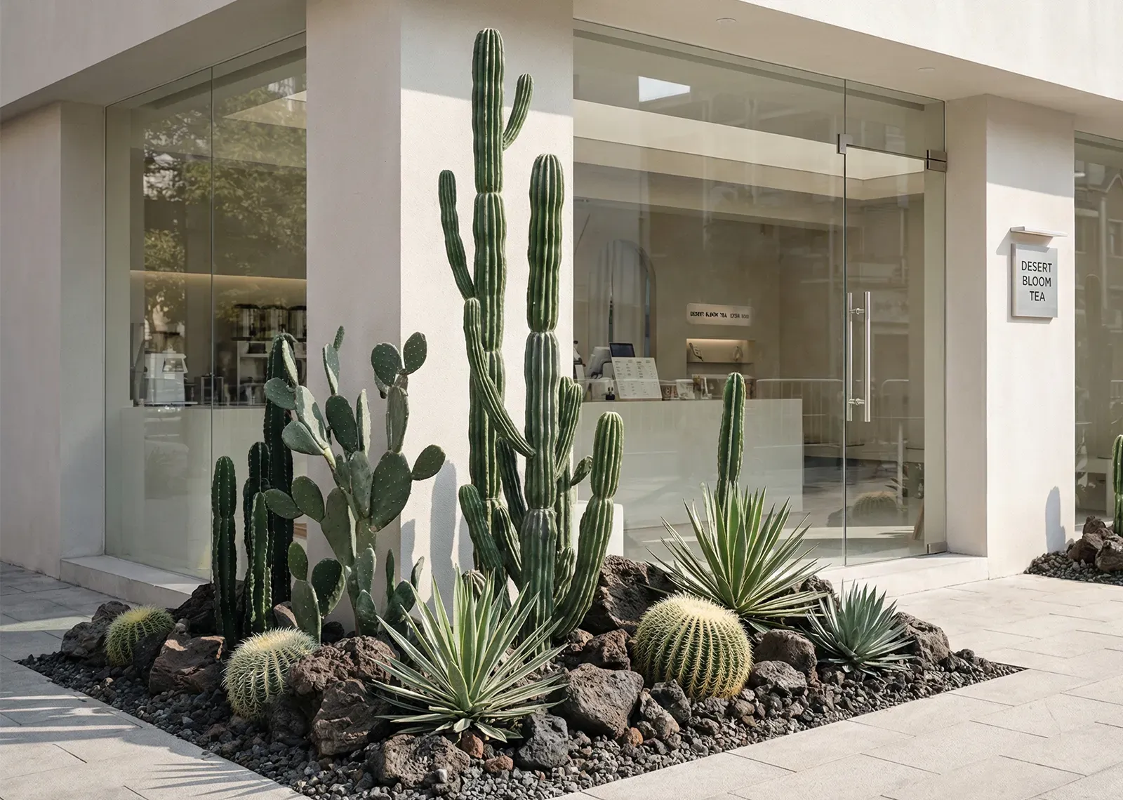 Artificial cactus assortment for wholesale retail display and project sourcing