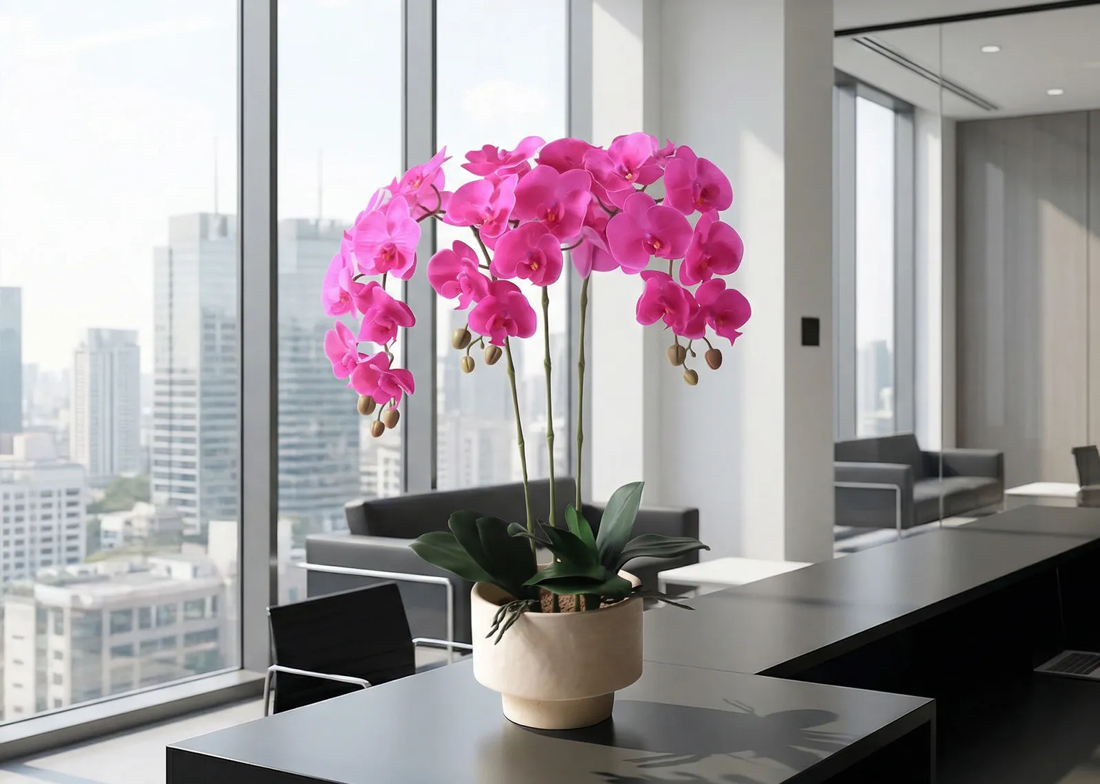 Real-touch artificial flower arrangement for wholesale floral programs